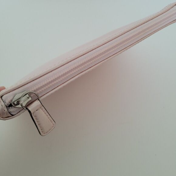 Coach Wallet Corner Wristlet Leather Light Metalic Pink Small Zippy Pouch Patch - Picture 8 of 8